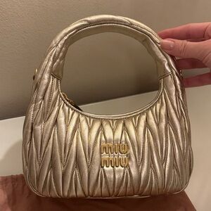 Miu Miu Wander Bag Metallic Gold